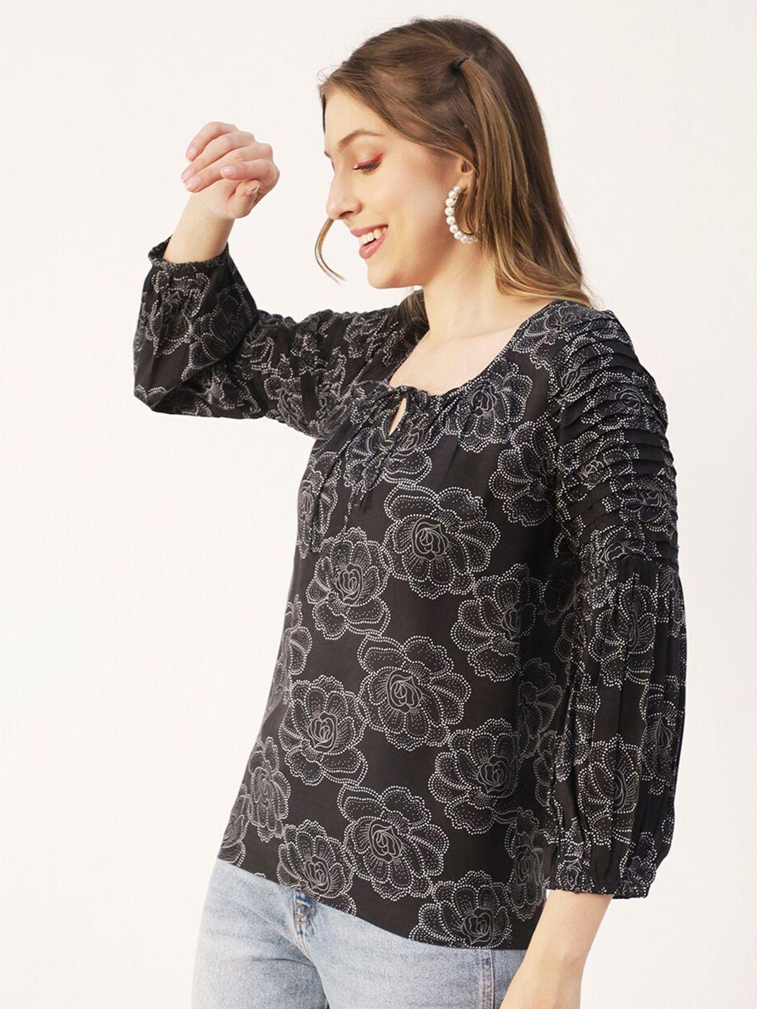 moomaya black print top