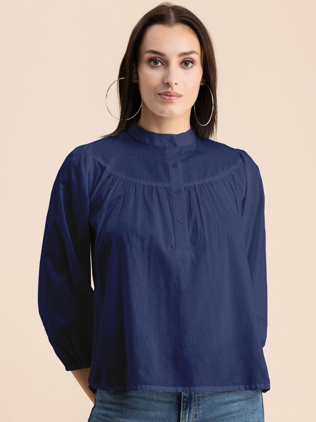 moomaya blue cotton top