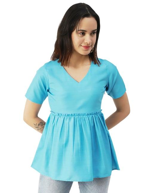 moomaya blue regular fit tunic