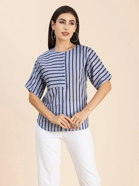 moomaya blue striped top