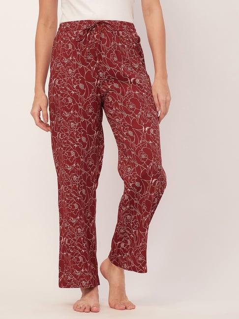 moomaya brown floral print pyjamas