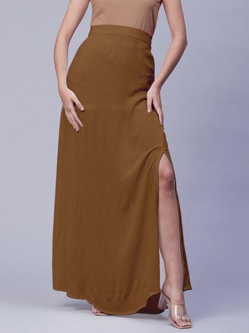 moomaya brown maxi skirt