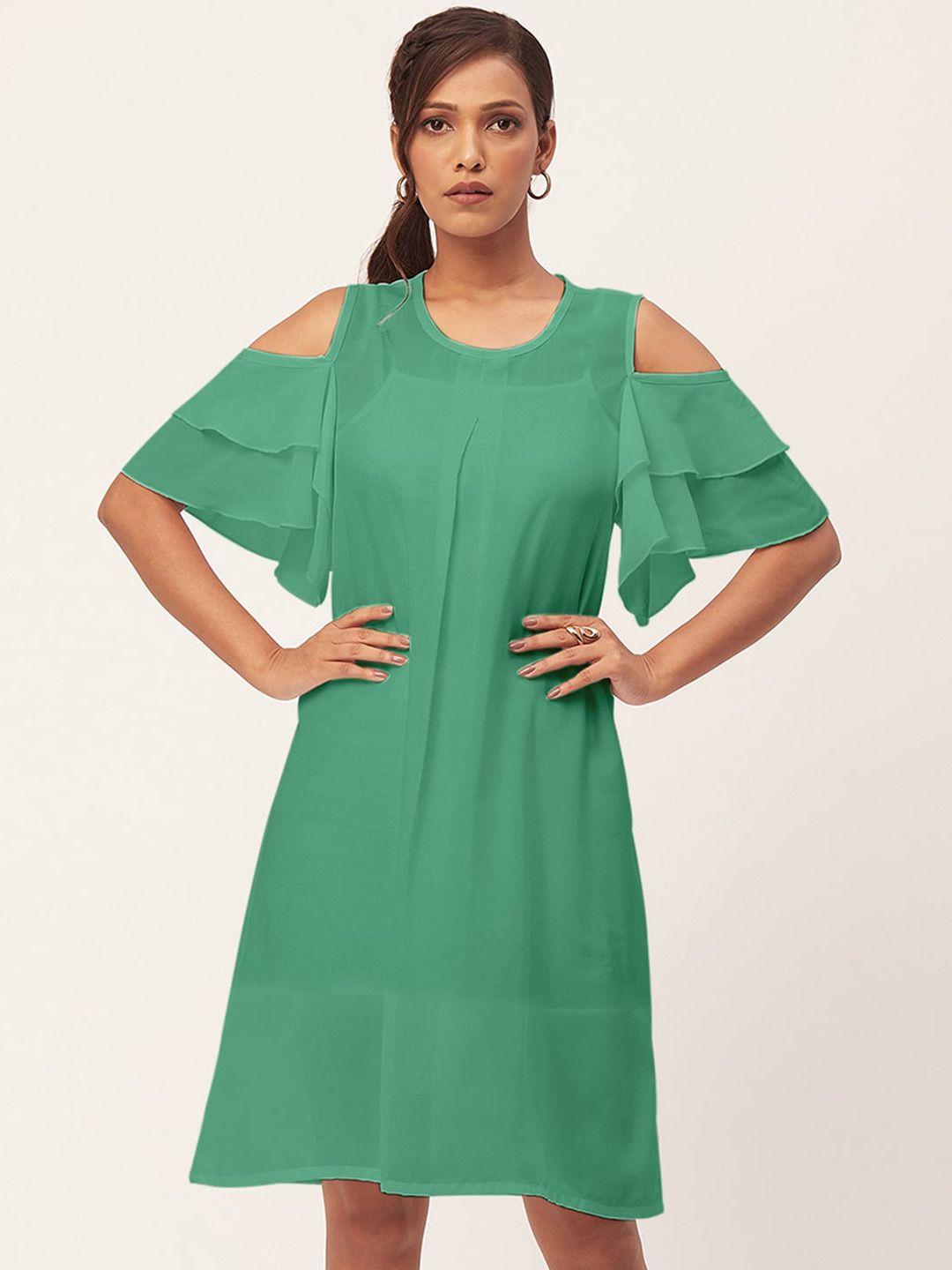 moomaya cold-shoulder a-line dress