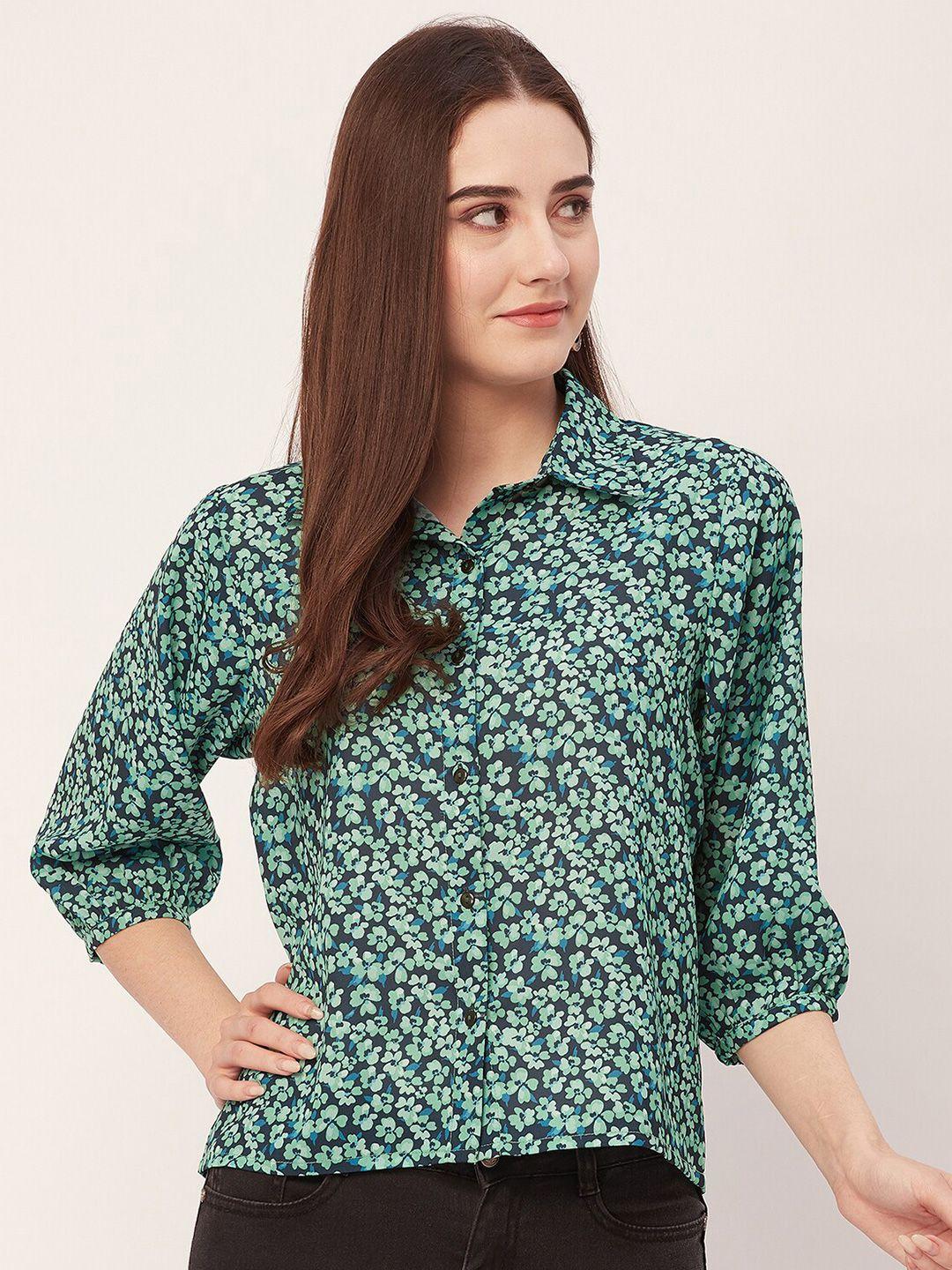 moomaya floral printed casual shirt