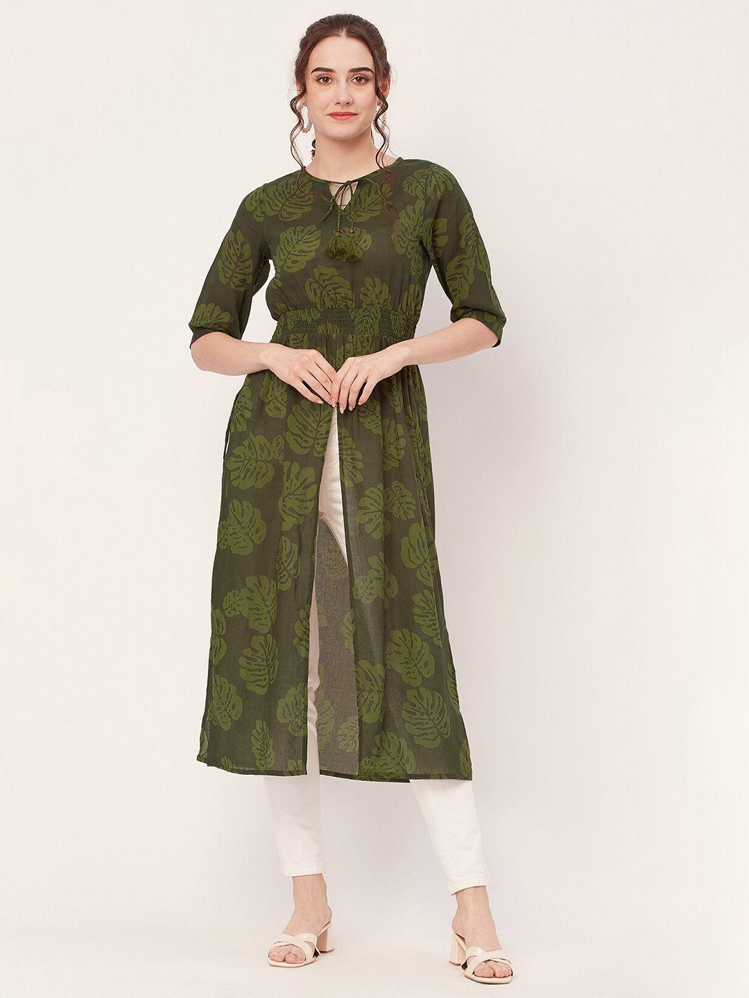 moomaya floral printed cotton kurta