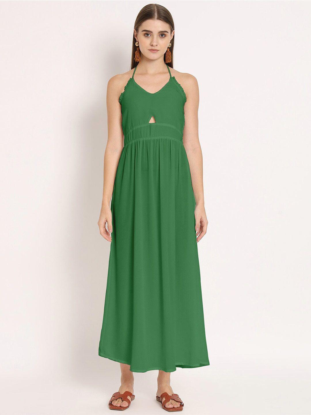 moomaya green maxi dress