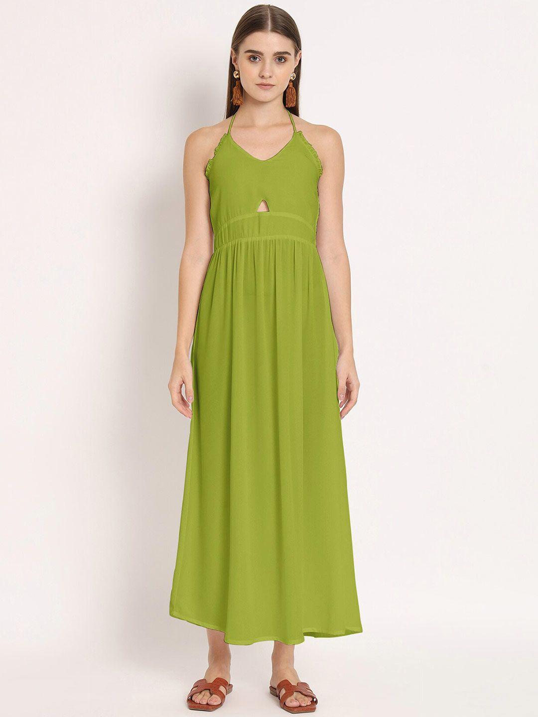 moomaya green maxi dress