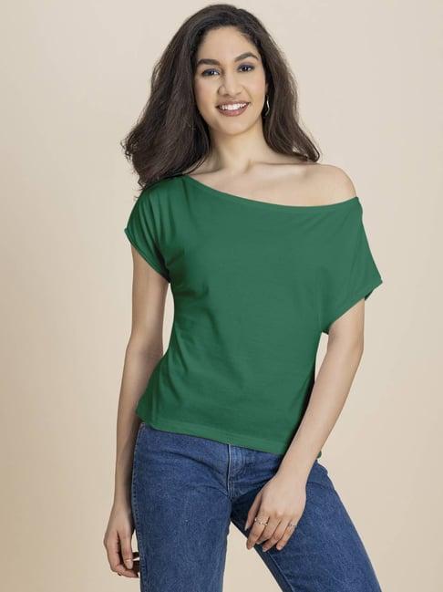 moomaya green regular fit t-shirt