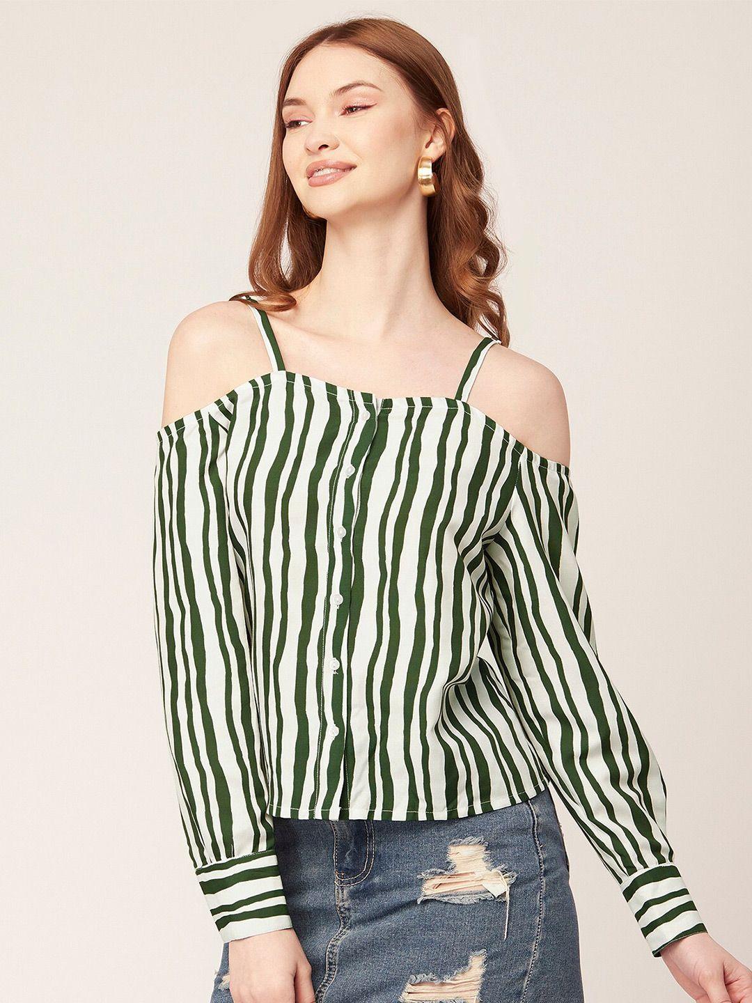moomaya green striped top