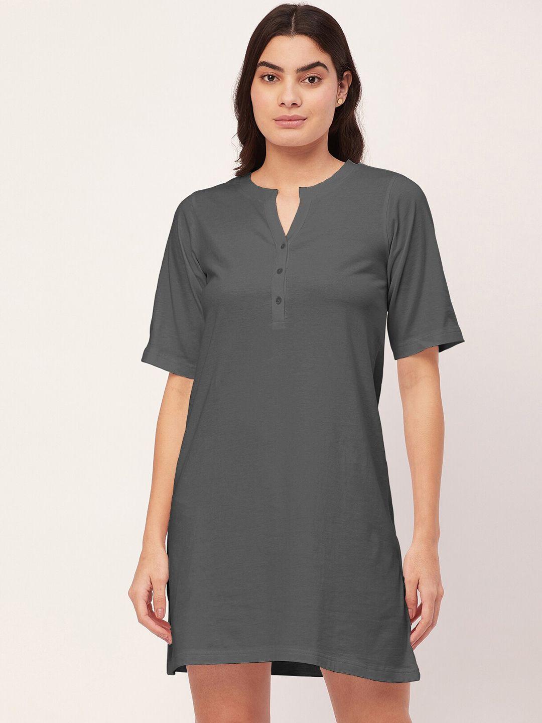 moomaya henley collar t-shirt nightdress