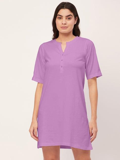 moomaya lavender cotton night dress