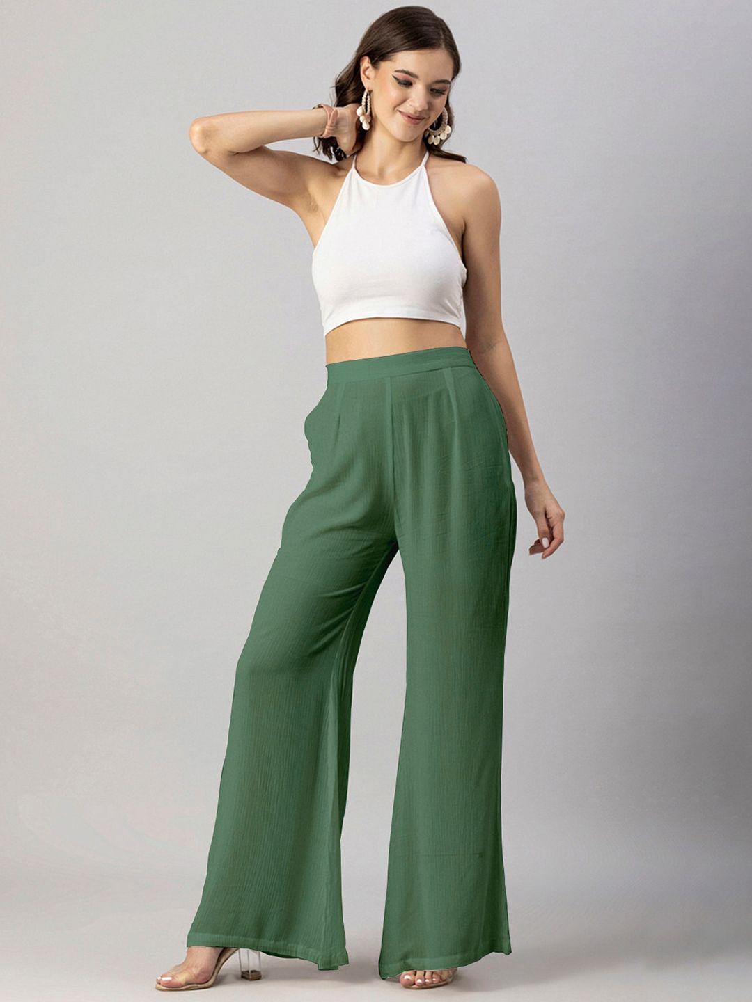moomaya loose fit high-rise pleated trousers
