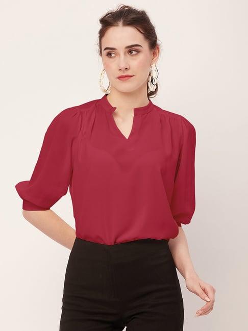 moomaya magenta regular fit top