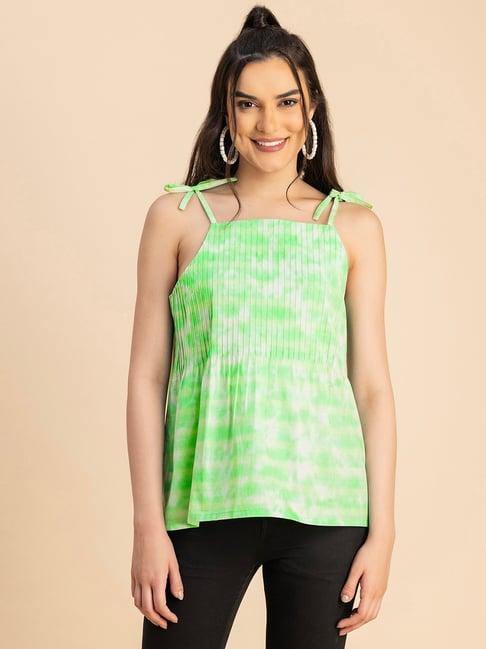 moomaya mint cotton tie - dye top