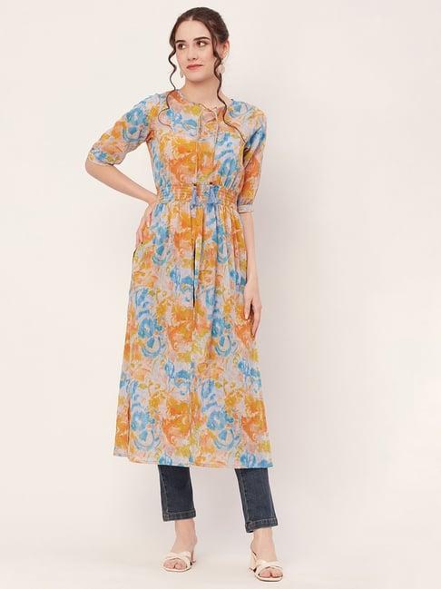 moomaya multicolor cotton printed kurta