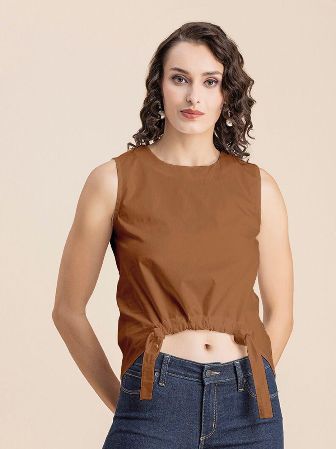 moomaya mustard yellow cotton crop top