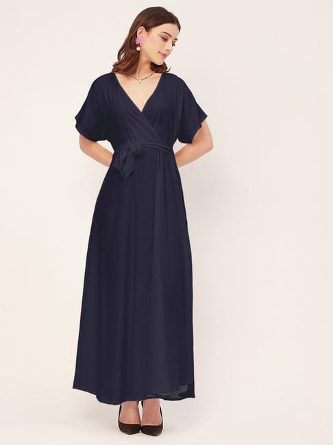 moomaya navy relaxed fit maxi dress