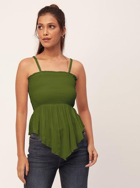 moomaya olive regular fit top