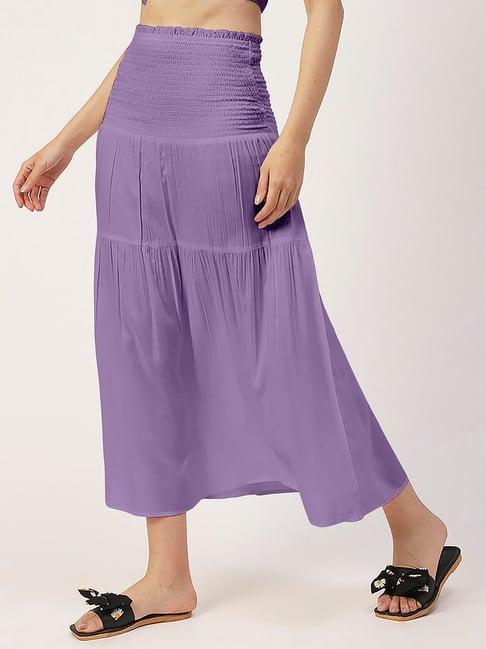moomaya purple midi skirt
