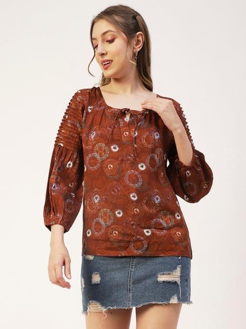 moomaya rust printed top