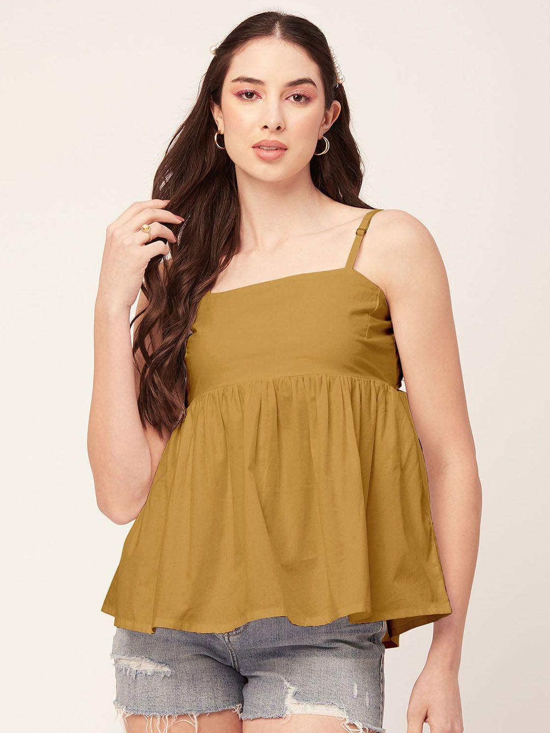 moomaya shoulder straps cotton empire top