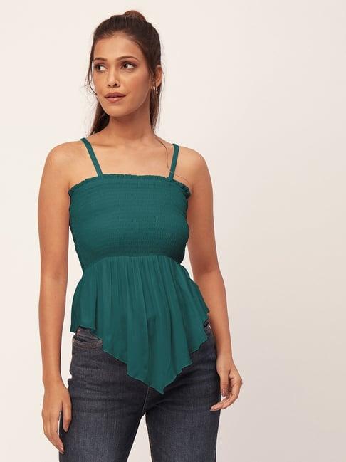 moomaya teal regular fit top