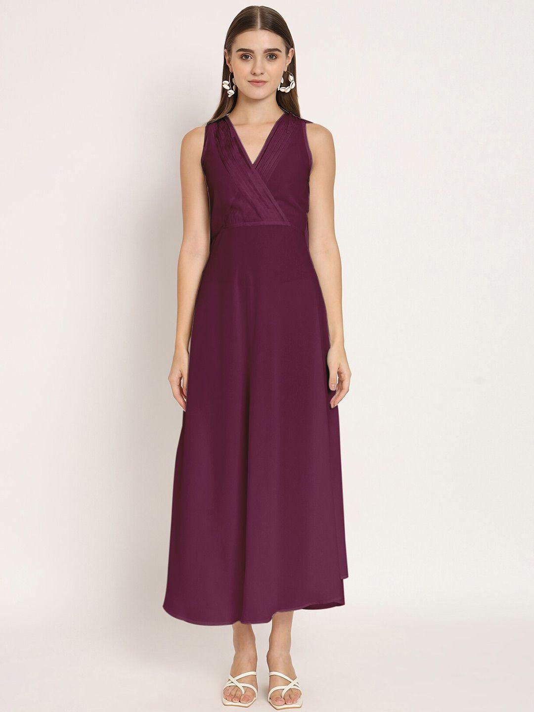 moomaya v-neck midi dress