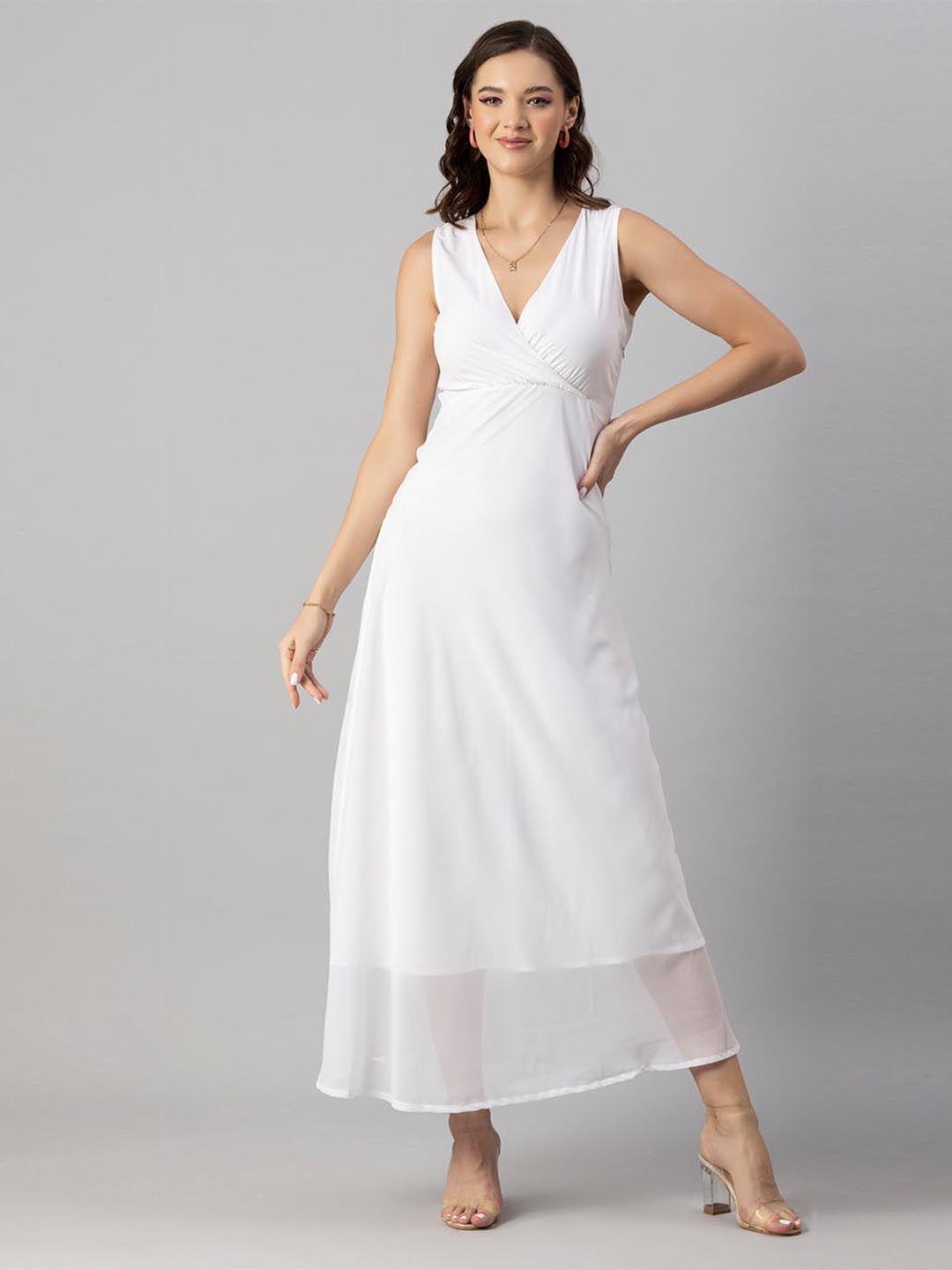 moomaya v-neck sleeveless maxi dress