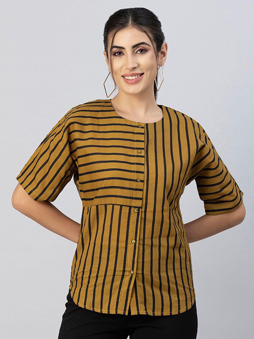 moomaya vertical striped cotton top