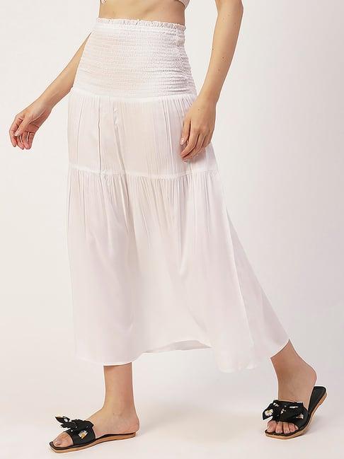 moomaya white midi skirt