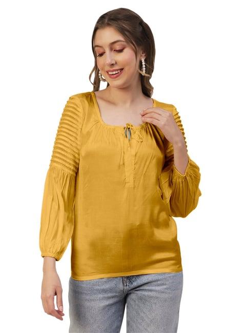 moomaya yellow regular fit top