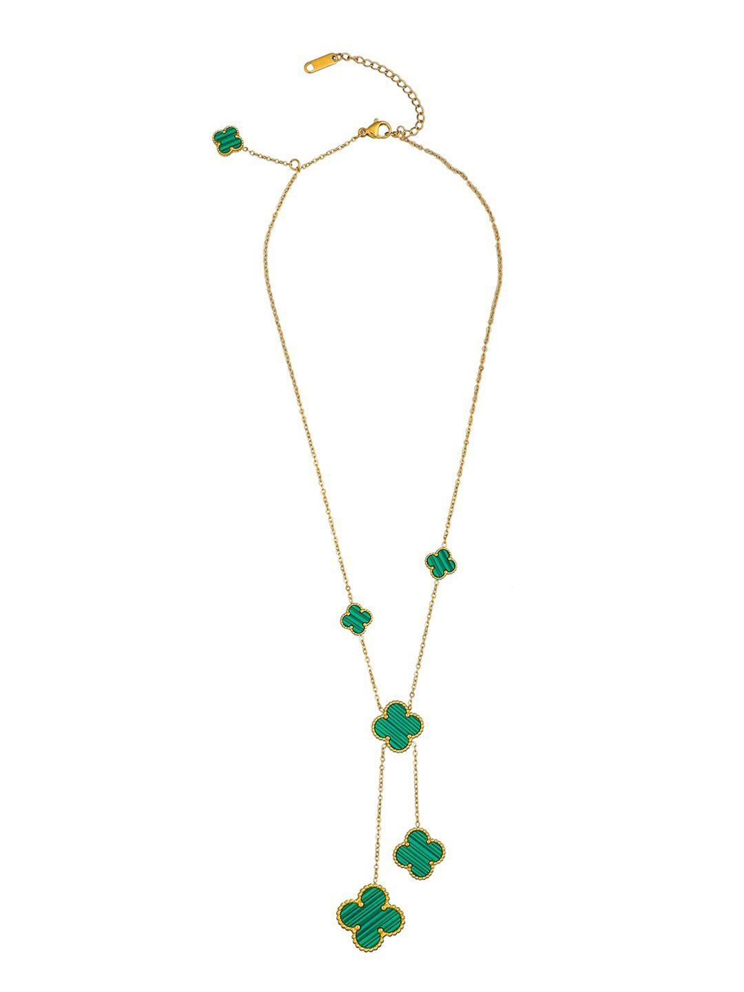 moon dust gold-plated alhambra clover necklace