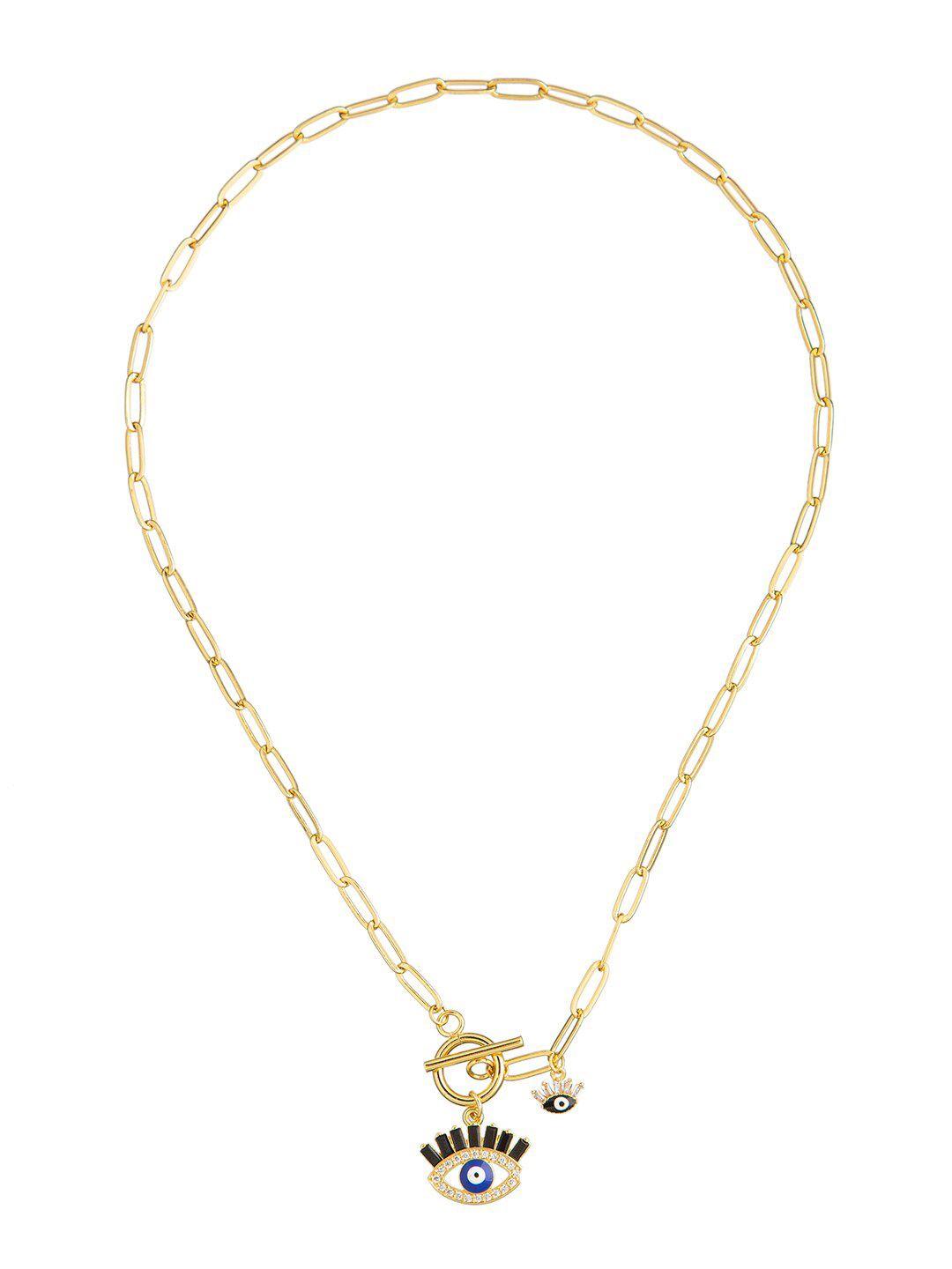 moon dust gold-plated & black brass necklace