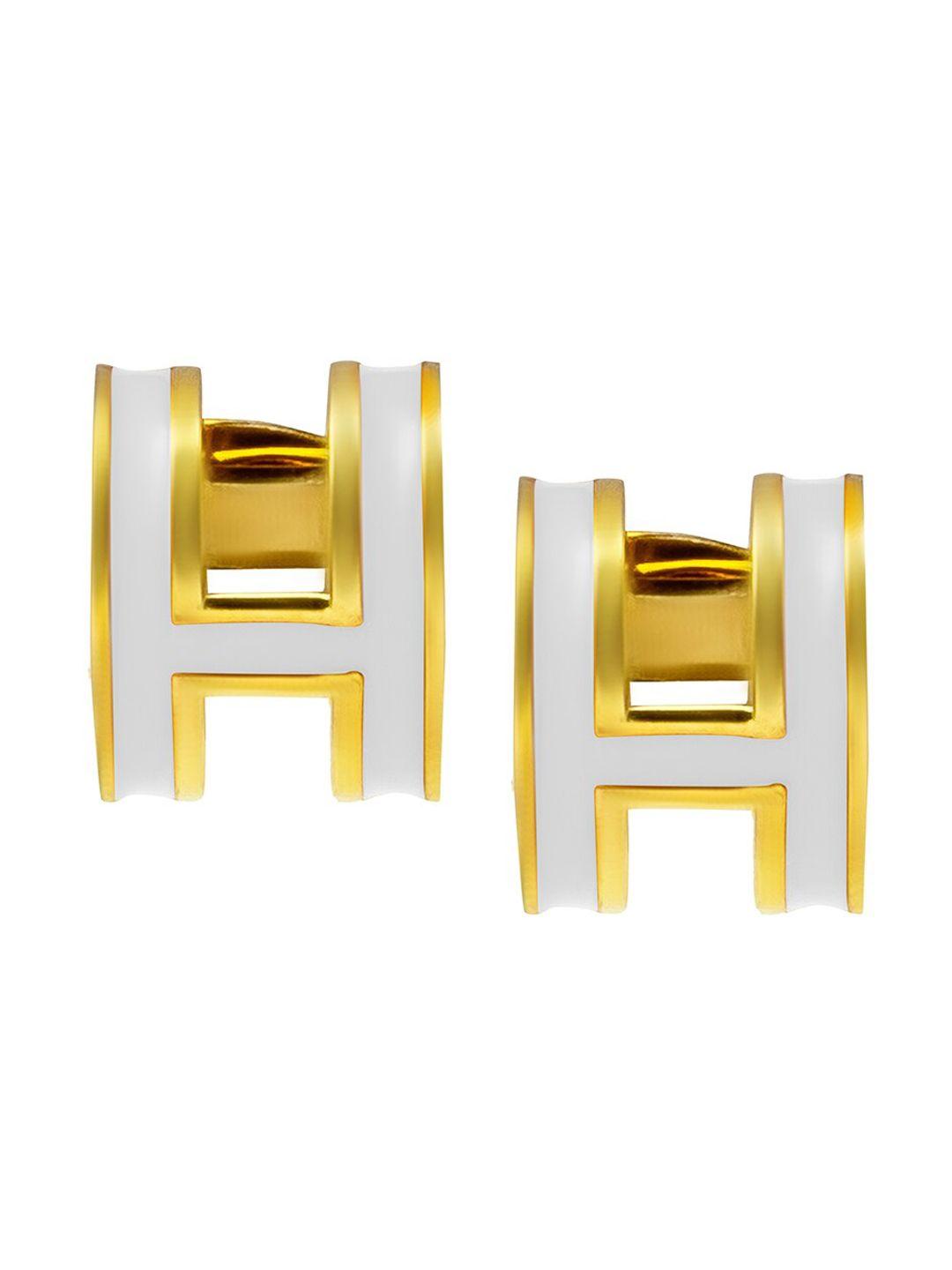 moon dust gold-plated contemporary stud earrings