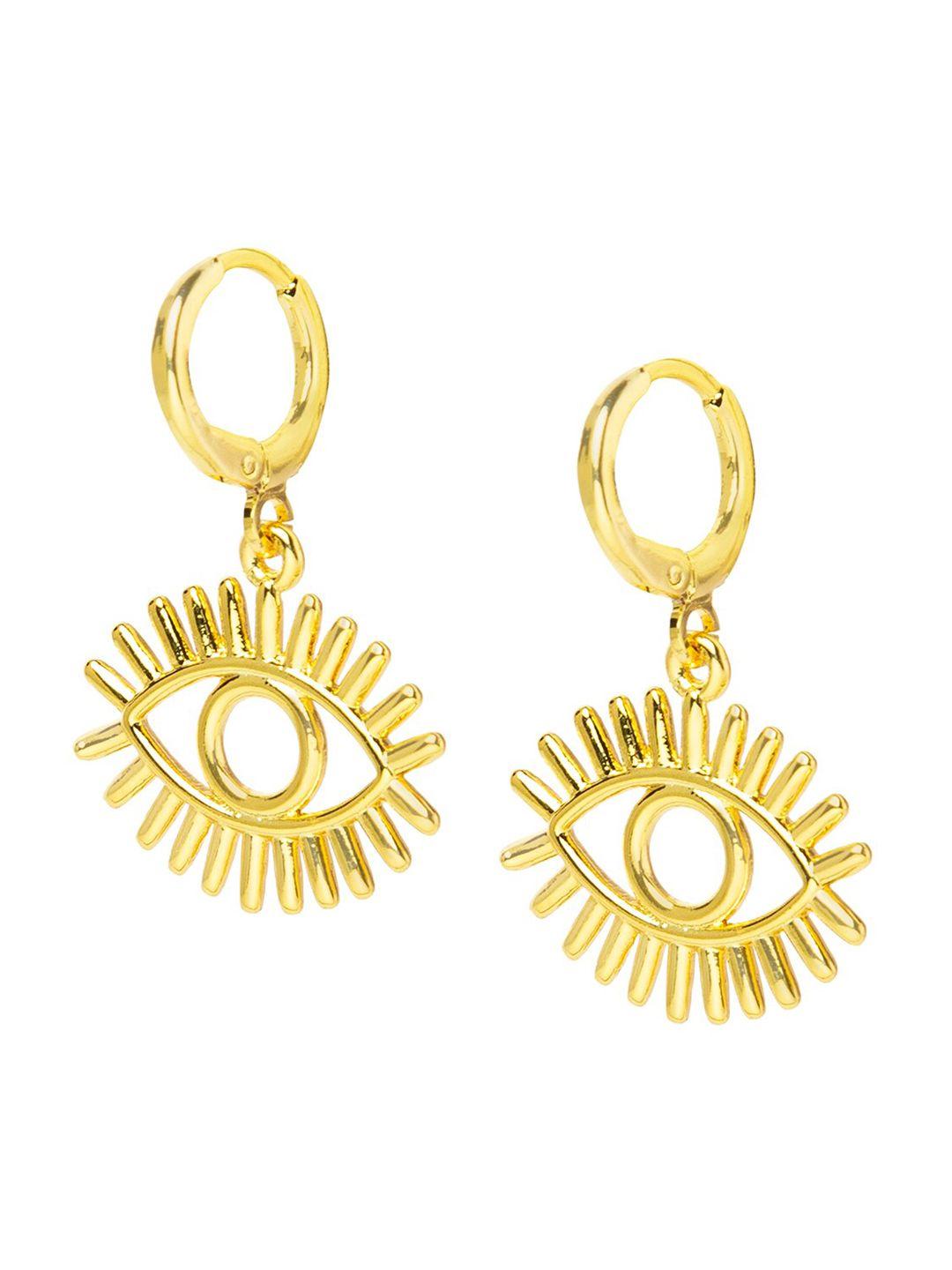 moon dust gold-plated quirky design drop earrings