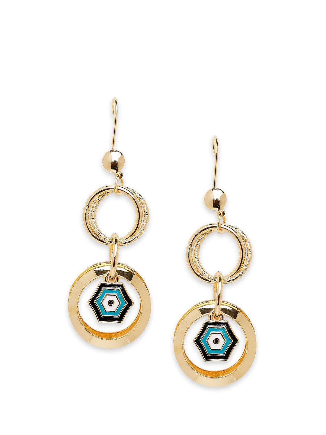 moon dust gold-plated quirky drop earrings