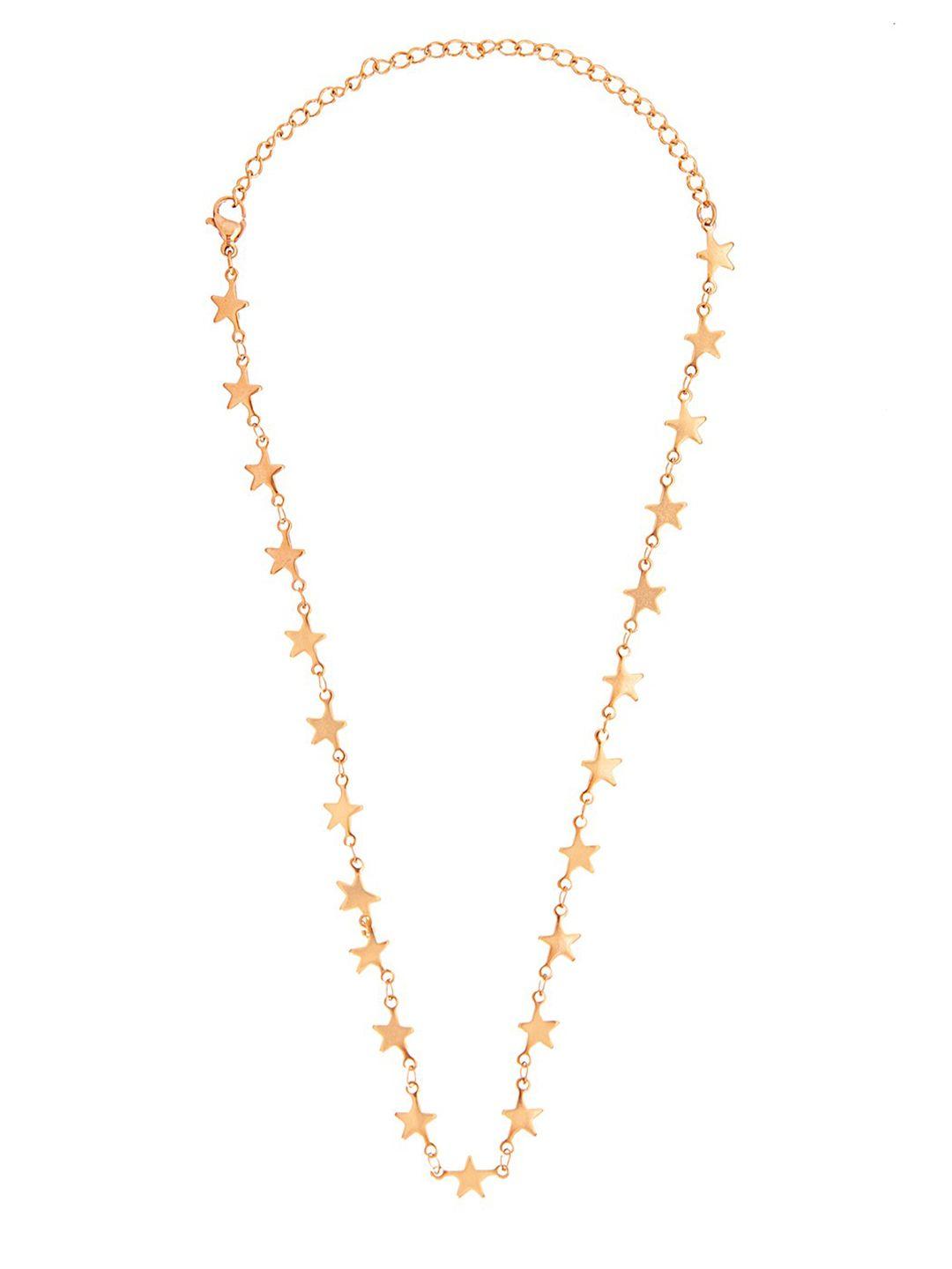 moon dust gold-plated star link necklace