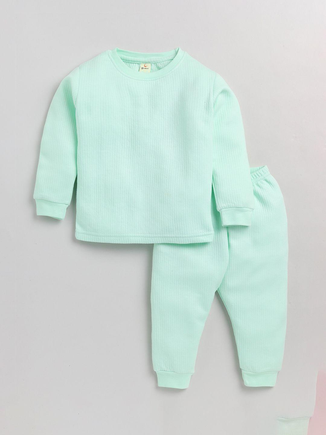 moonkids infant boys green cotton thermal set