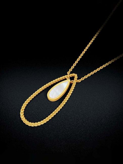moonlight tear glowing gold pendant