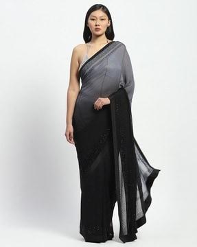 moonrabbit embroidered saree