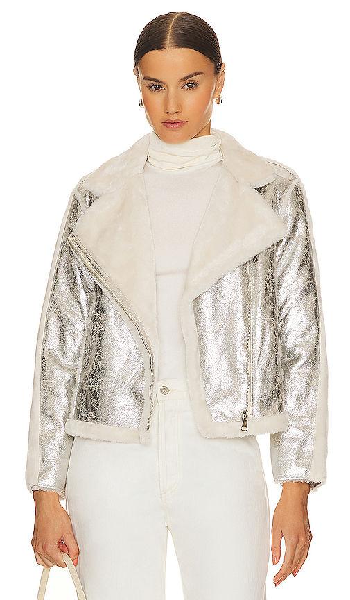 moonstone faux shearling jacket