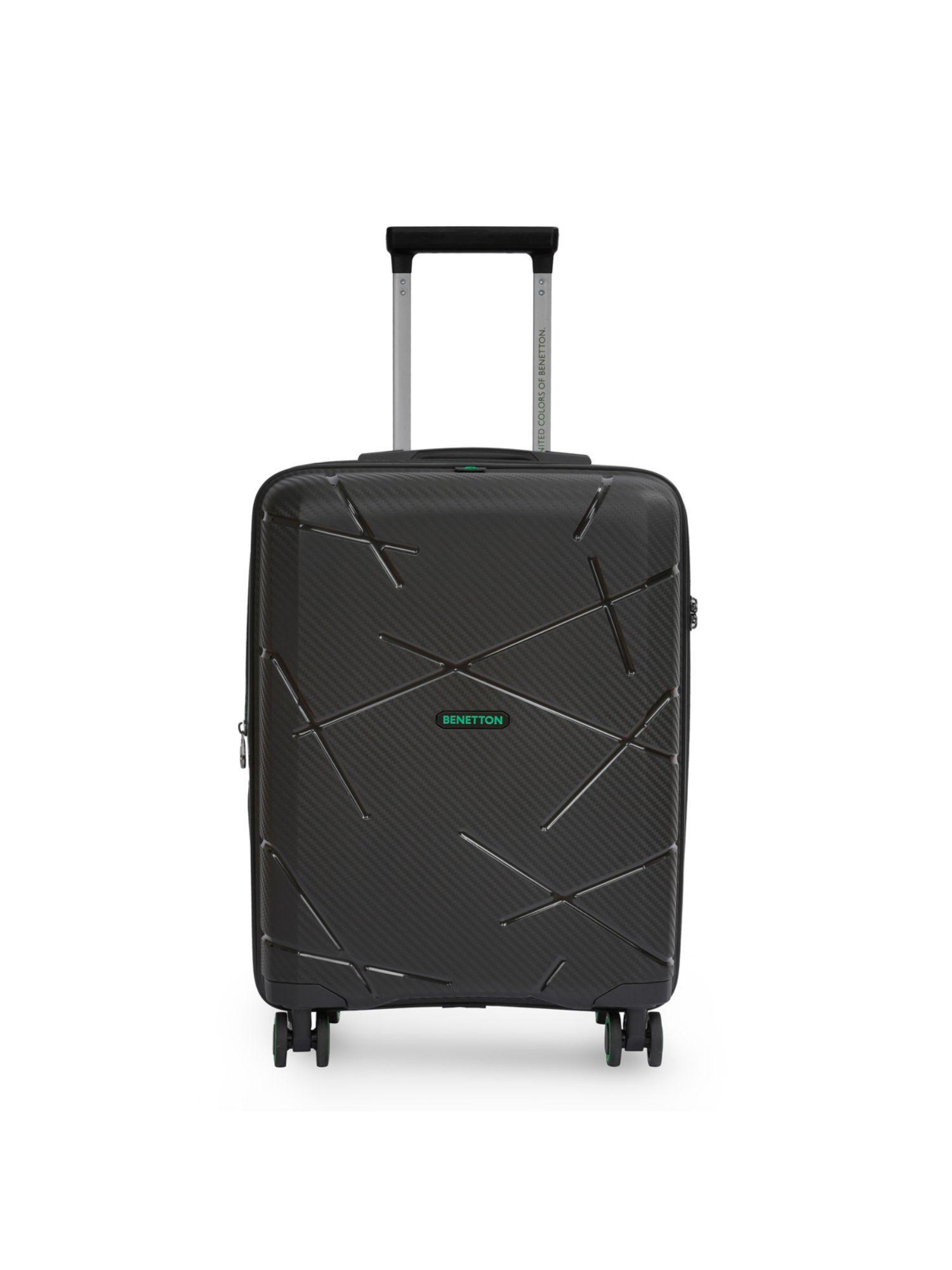 moonstone unisex hard luggage black tsa lock trolley bag