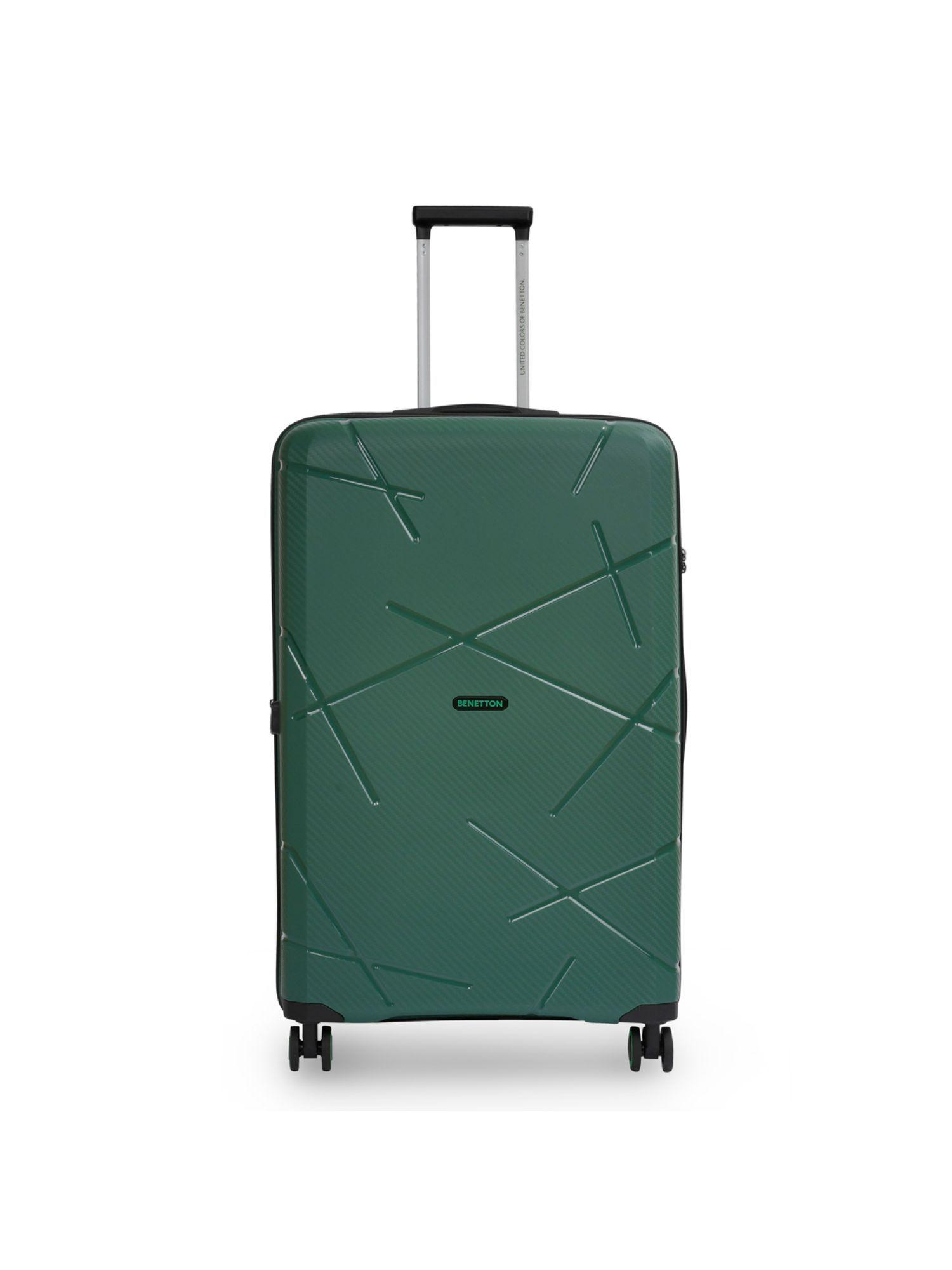 moonstone unisex hard luggage green tsa lock trolley bag