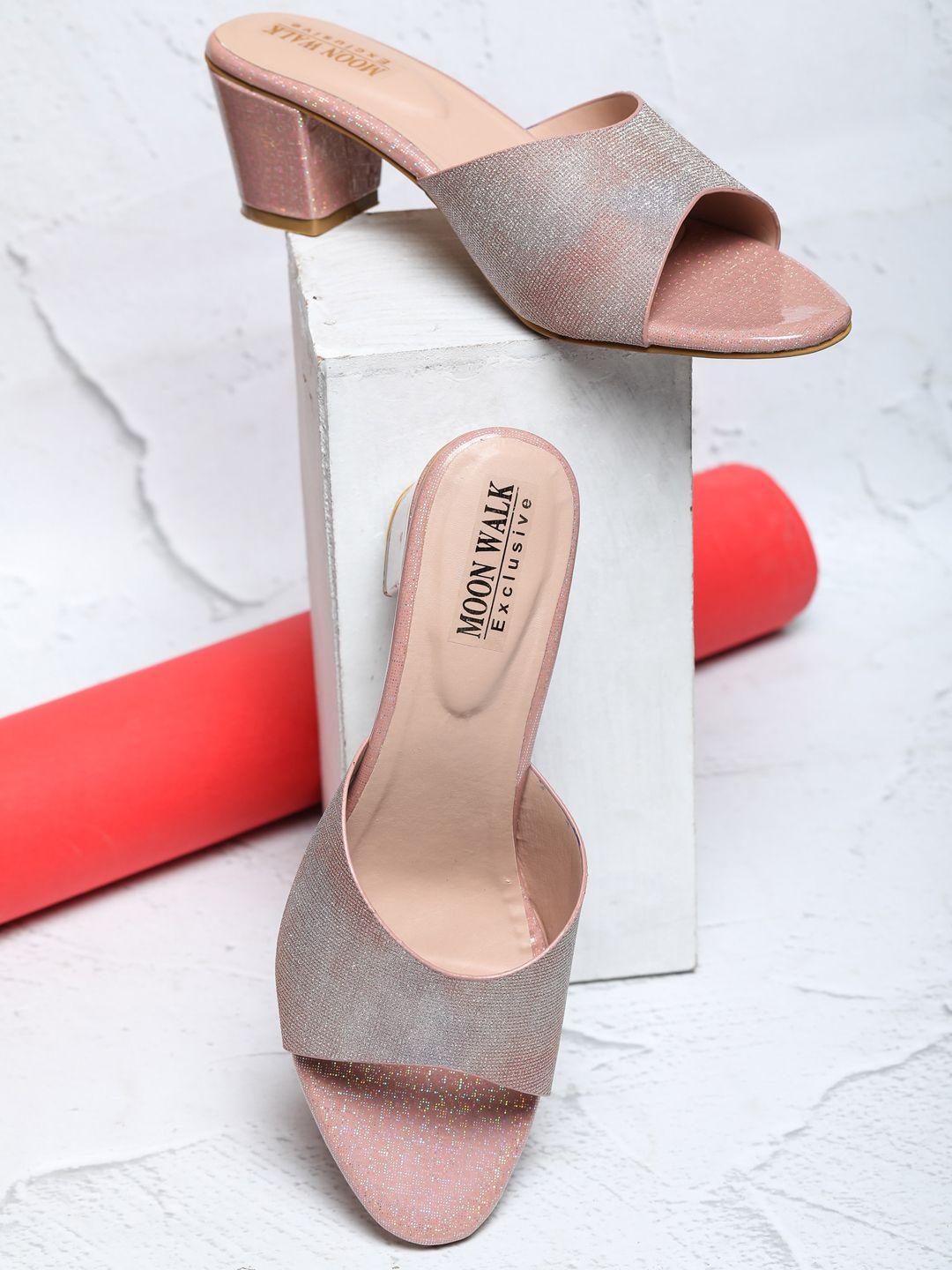 moonwalk embellished open toe block heels