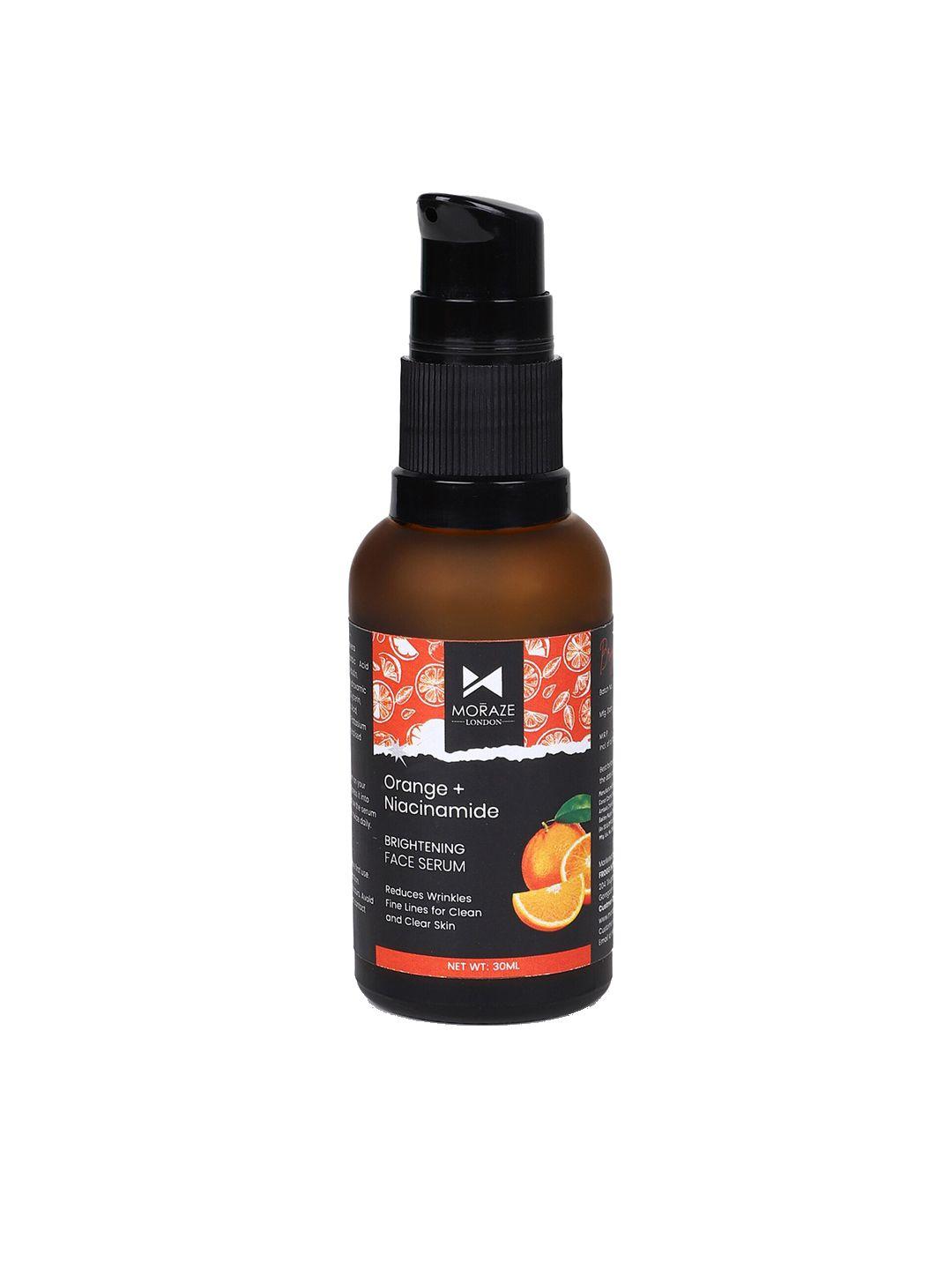moraze orange & niacinamide brightening face serum with aloevera - 30 ml
