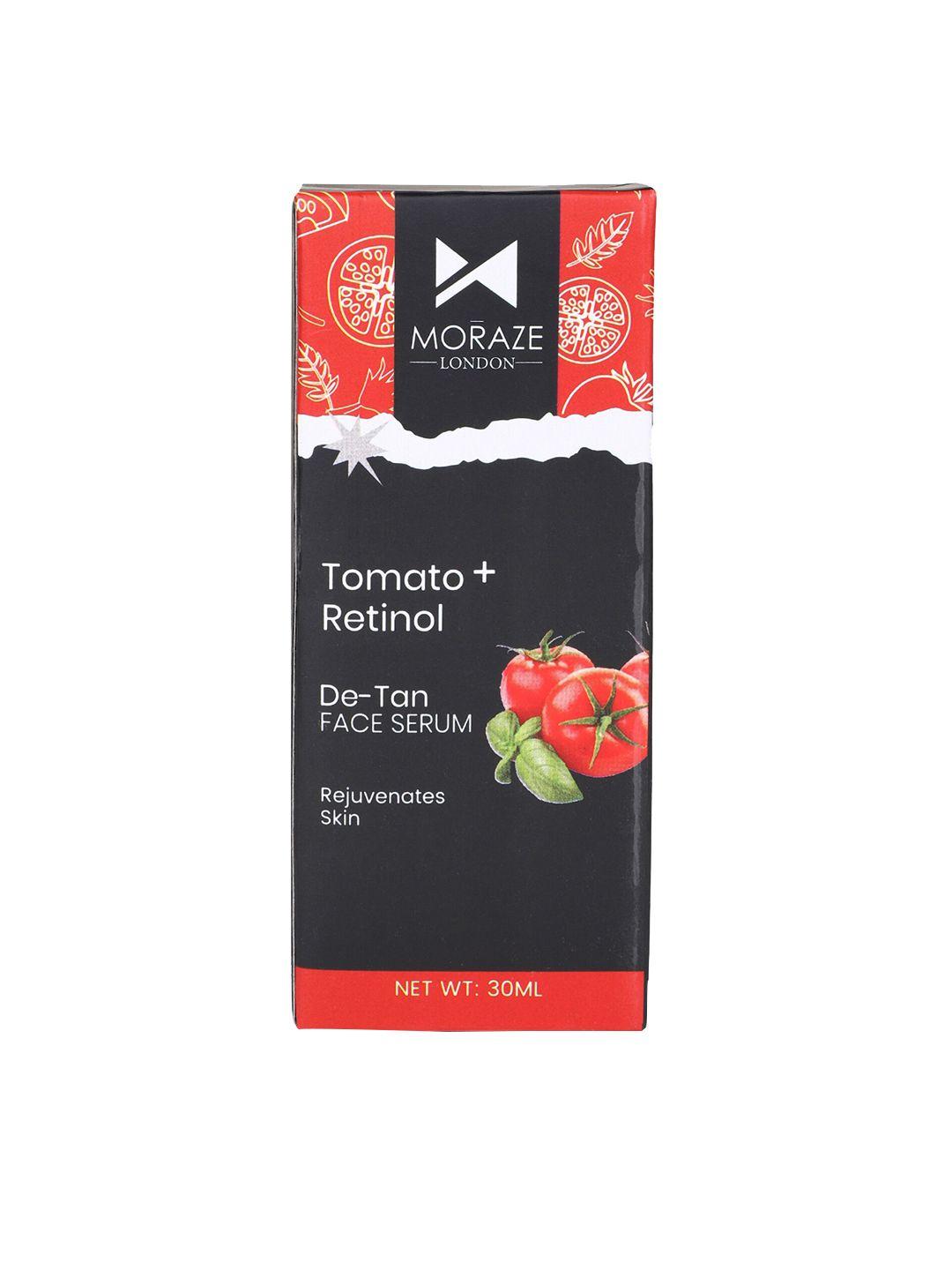 moraze skin rejuvenating tomato & retinol de tan face serum - 30 ml