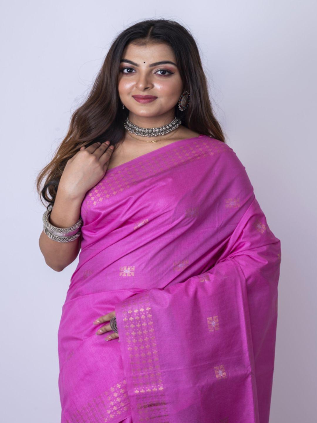 morchari woven design zari bhagalpuri saree