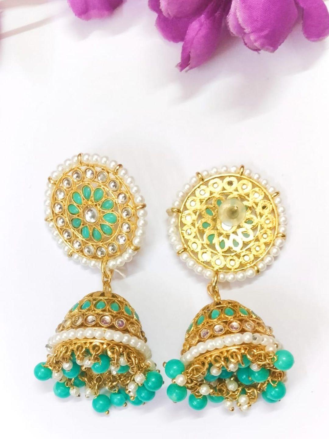 morkanth jewellery gold plated contemporary jhumkas earrings