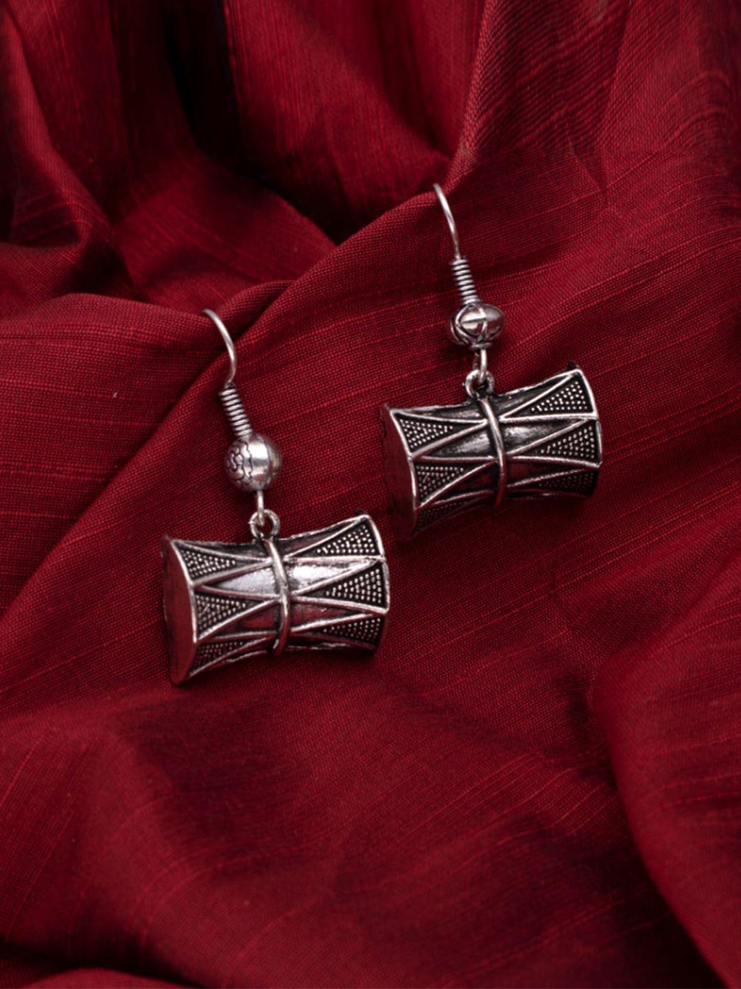 morkanth jewellery silver-toned contemporary drop earrings