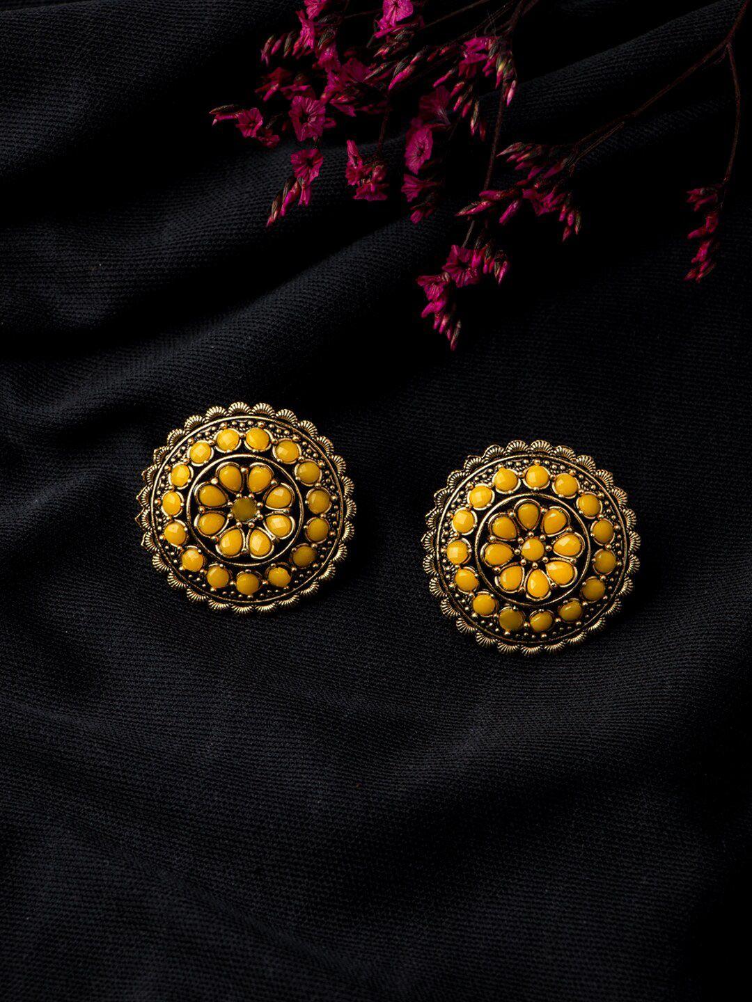 morkanth jewellery yellow contemporary stud earrings